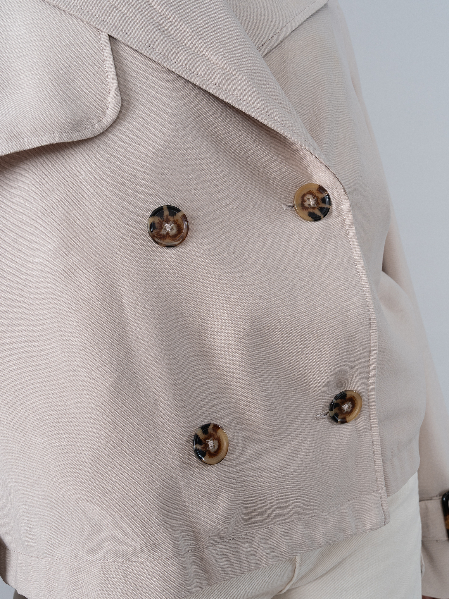 Trench Corto Beige