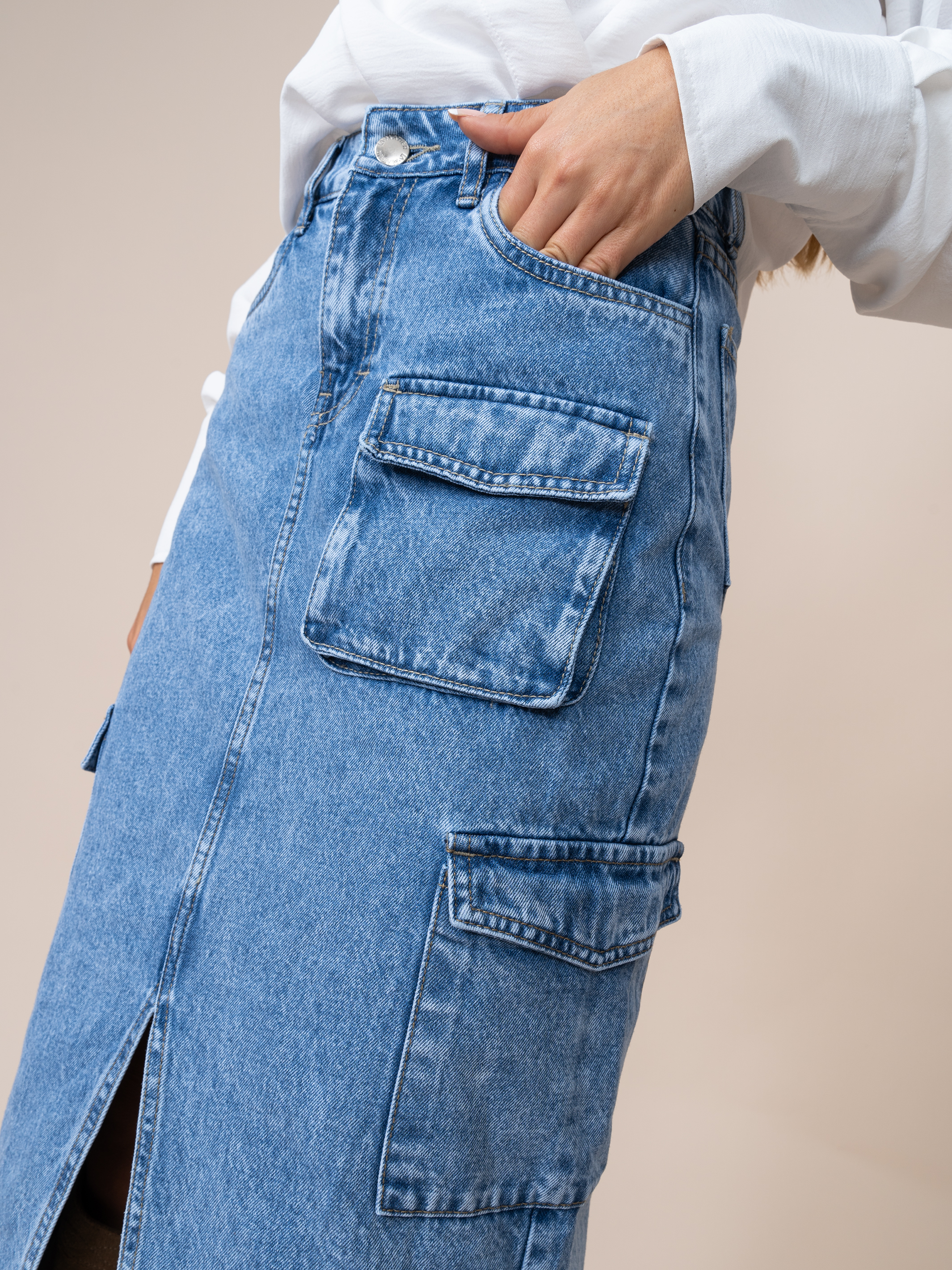 Falda Denim Sofia Azul