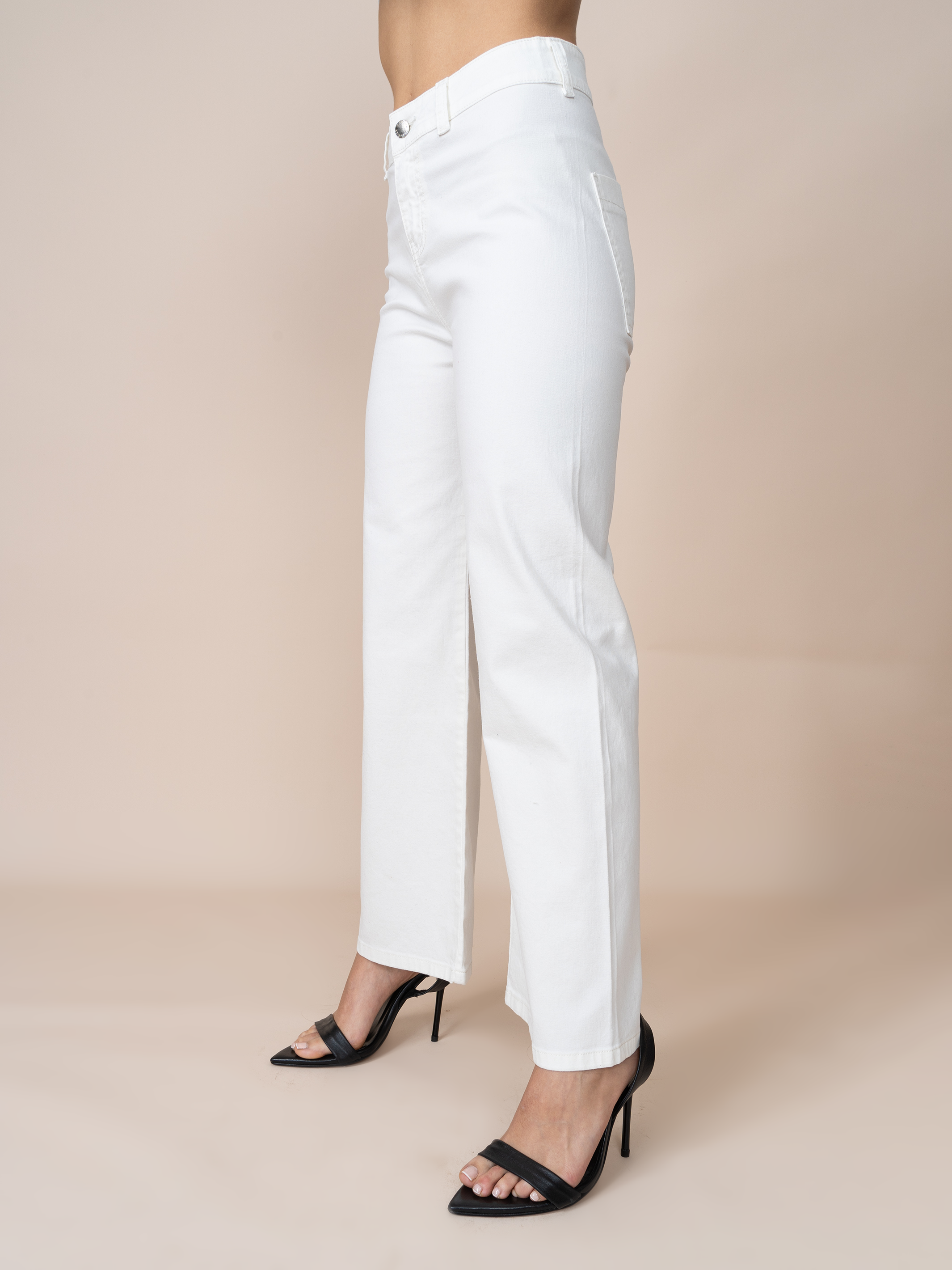 Jean Flare Blanco