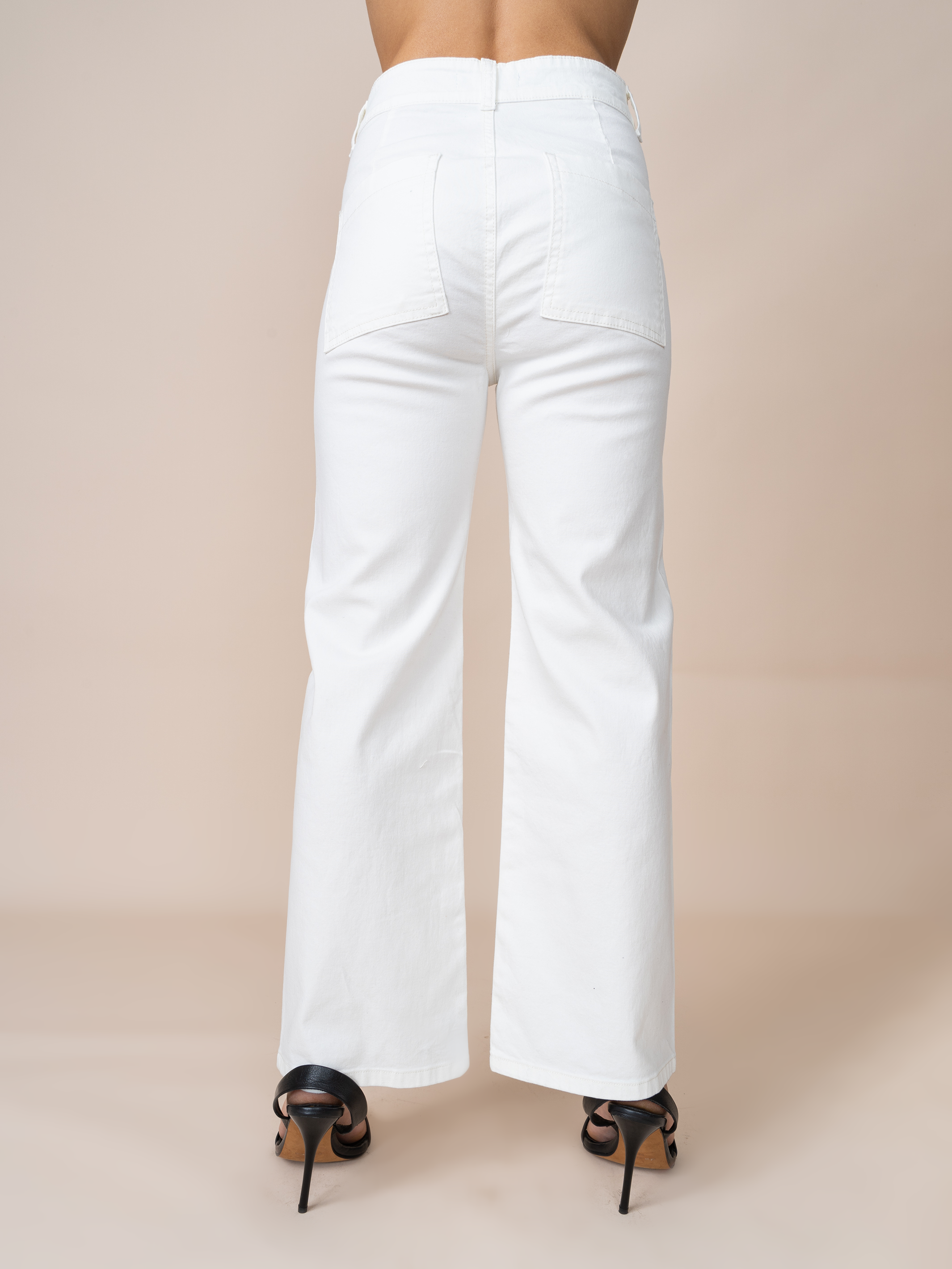 Jean Flare Blanco