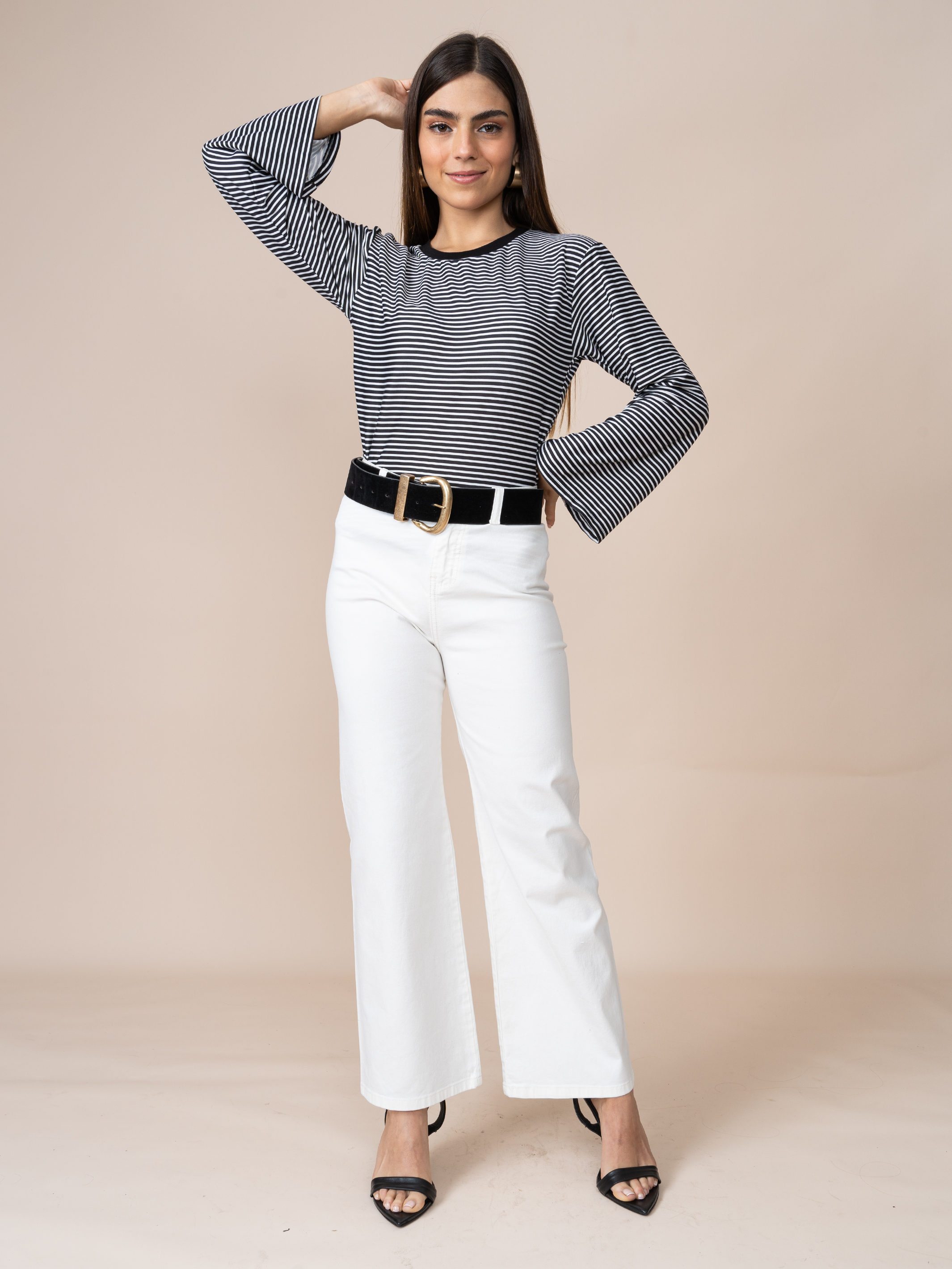 Jean Flare Blanco