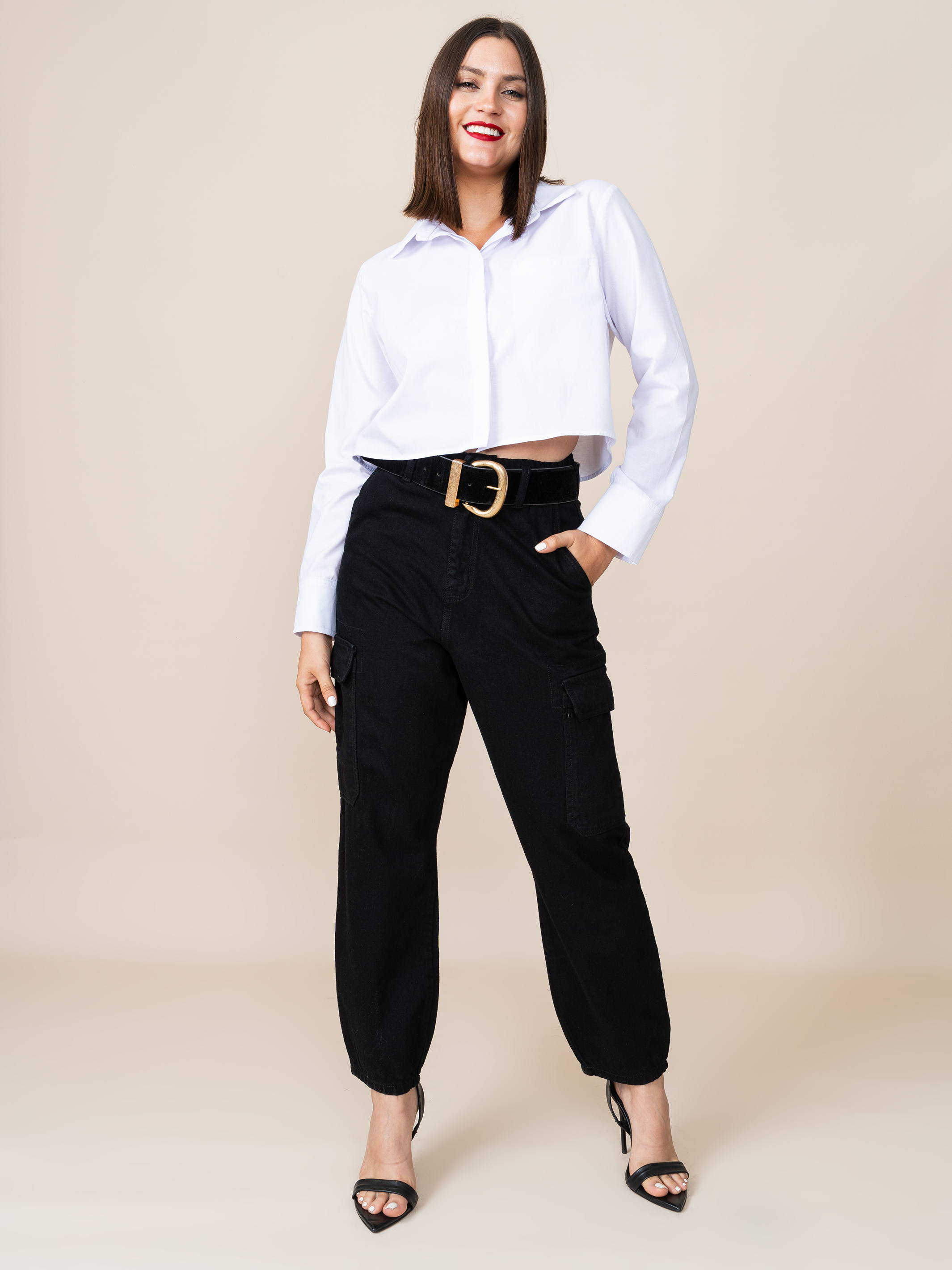 Jean Cargo Negro LM