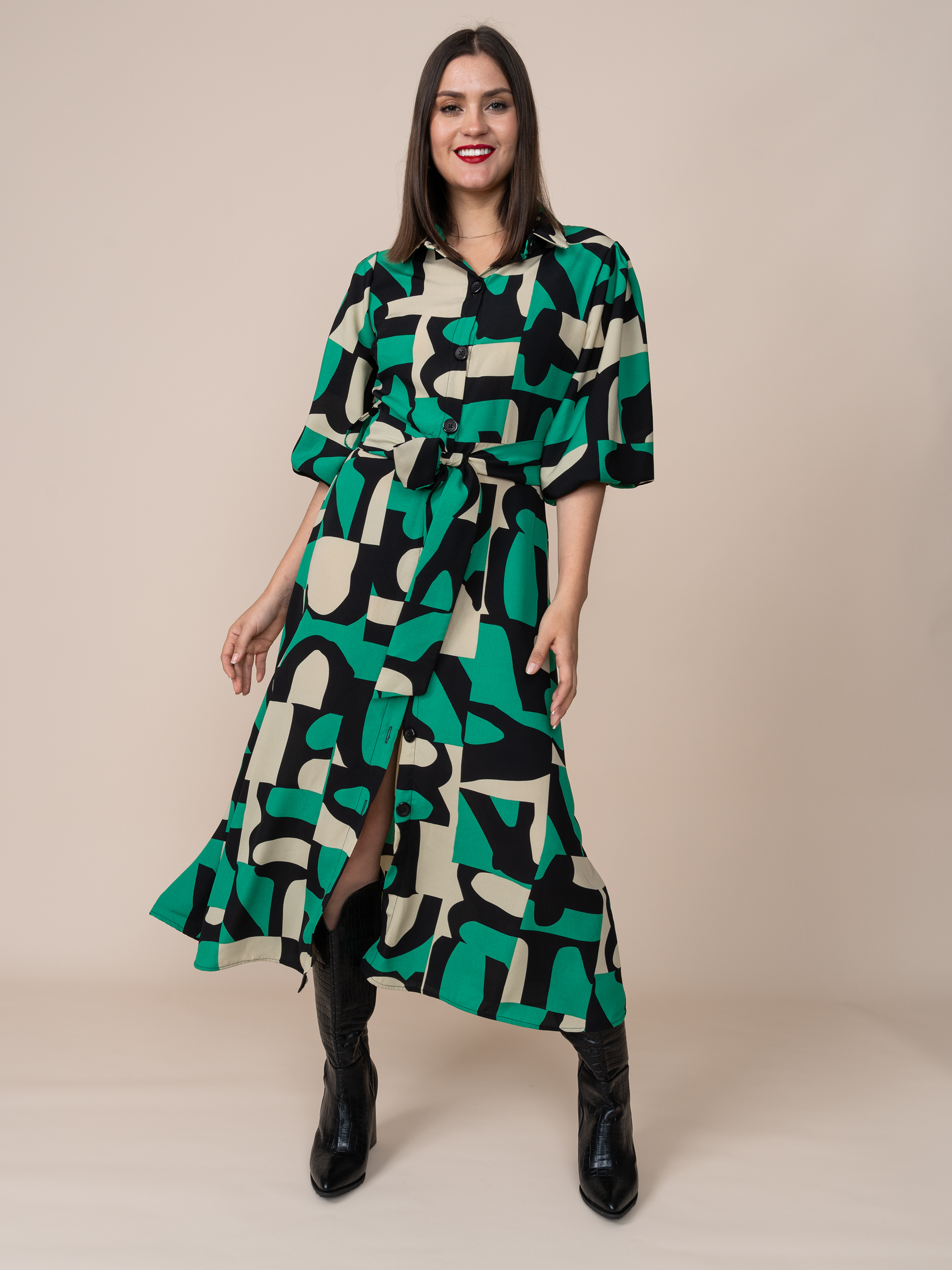 Vestido Tatiana Estampado Verde