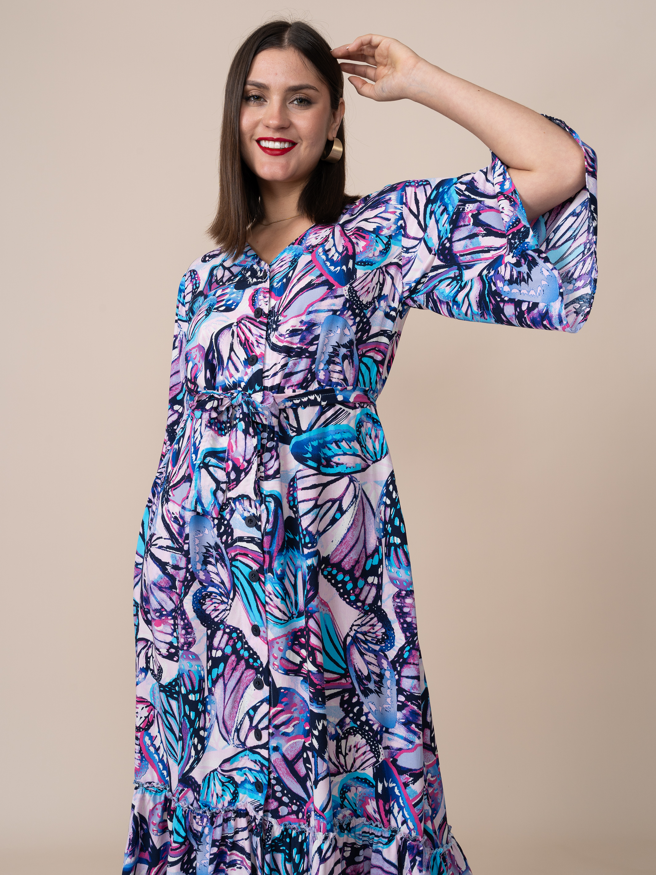 Vestido Mónica Estampado Mariposa