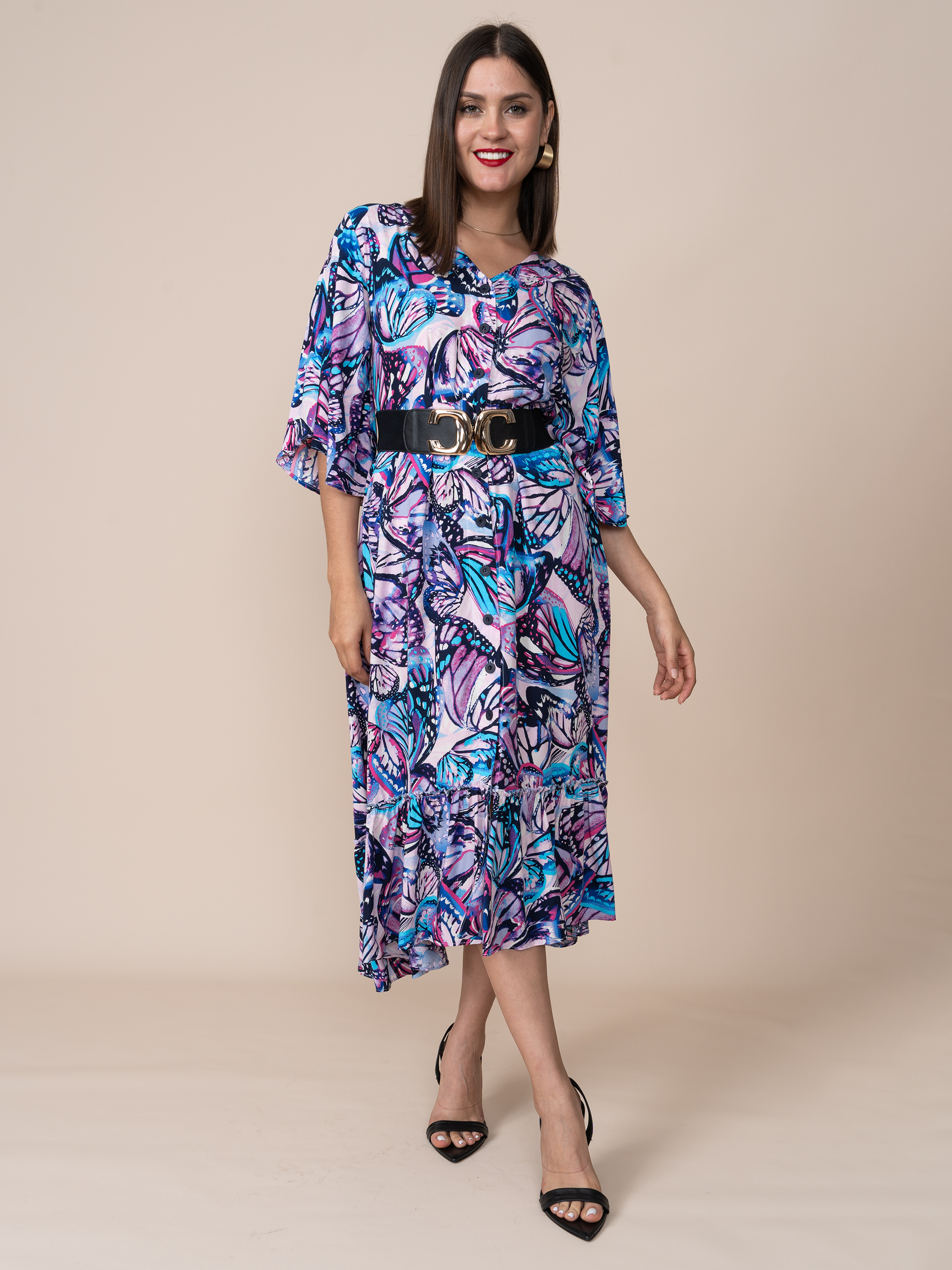 Vestido Mónica Estampado Mariposa