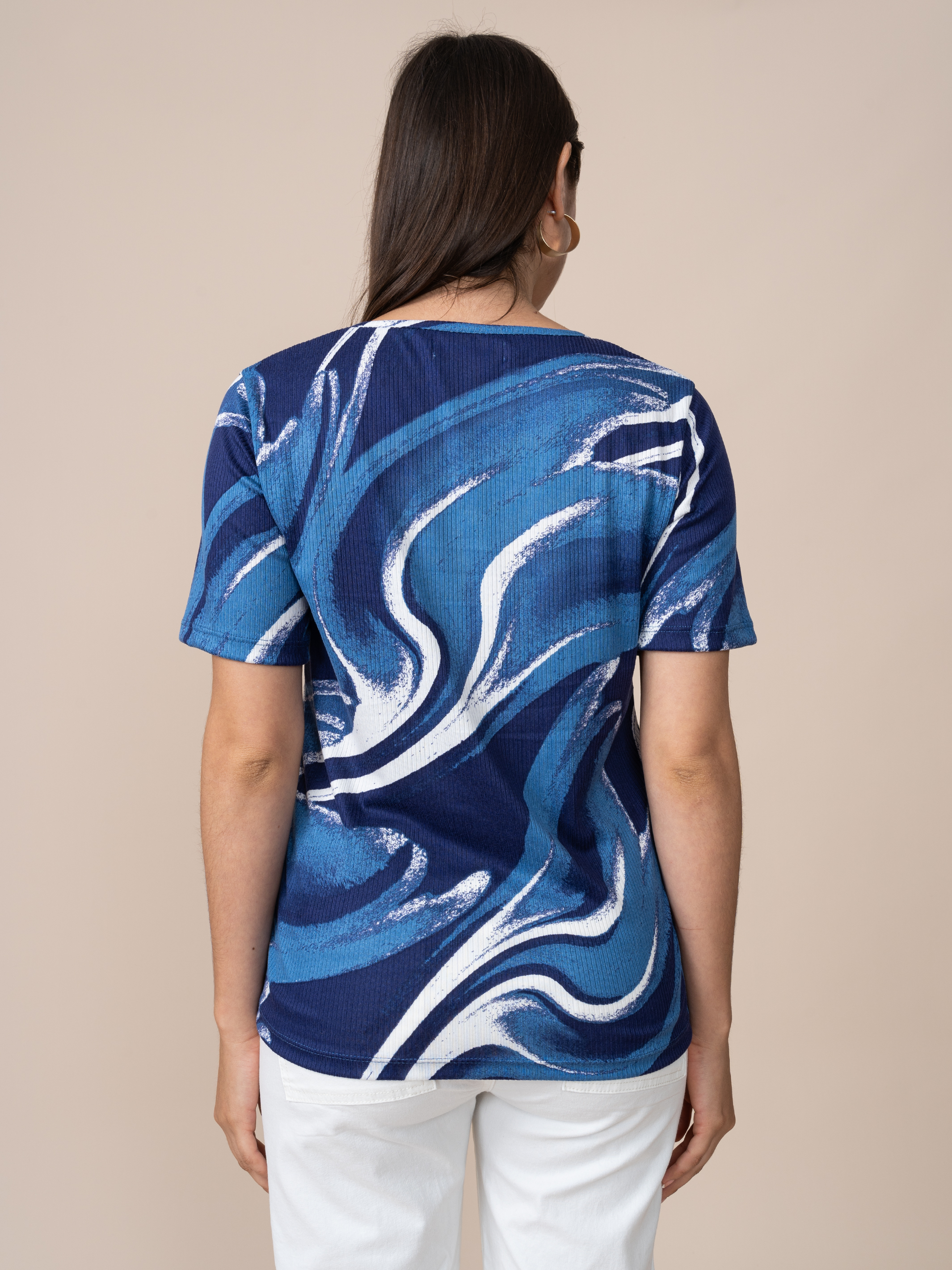 Polo Michi Estampado Azul