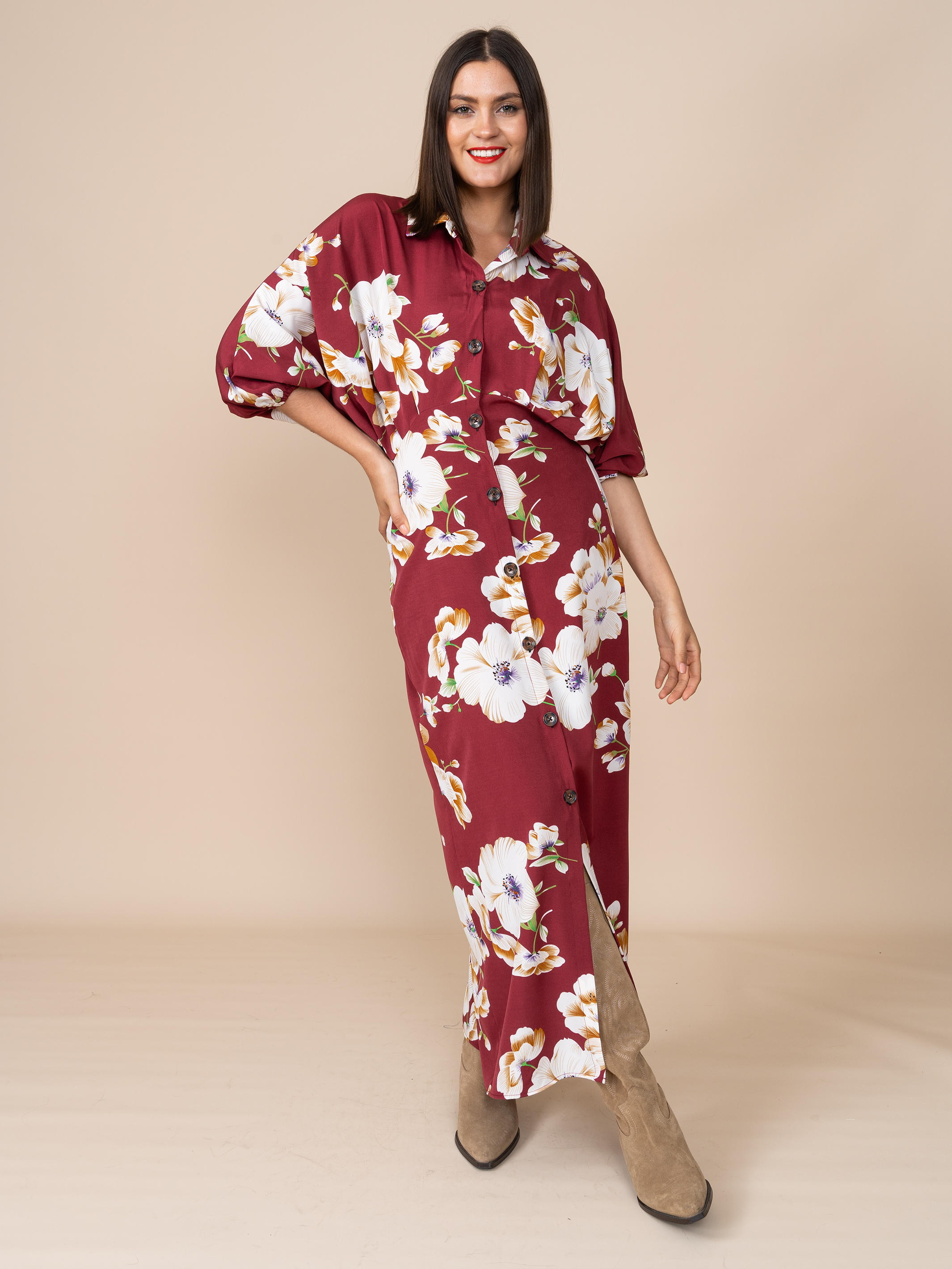 Vestido Kimono Guinda