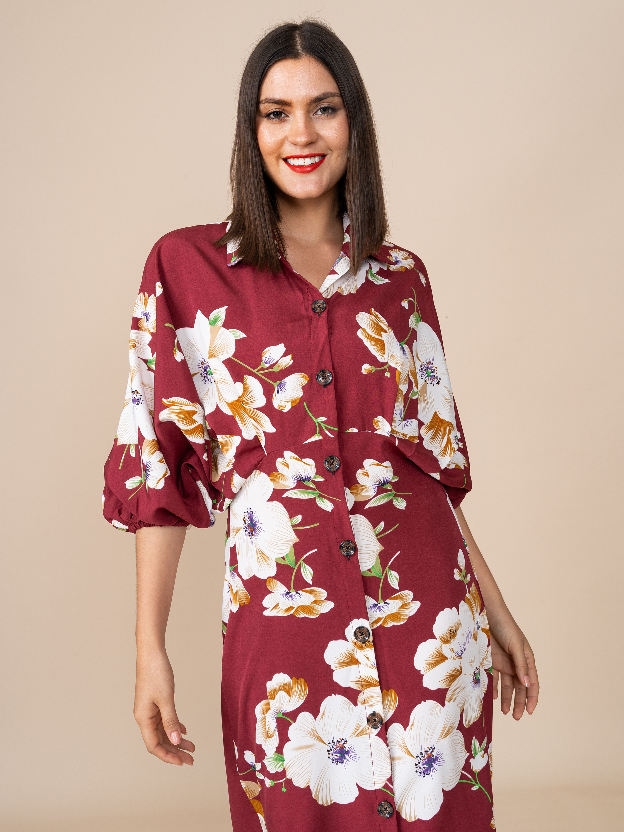 Vestido Kimono Guinda