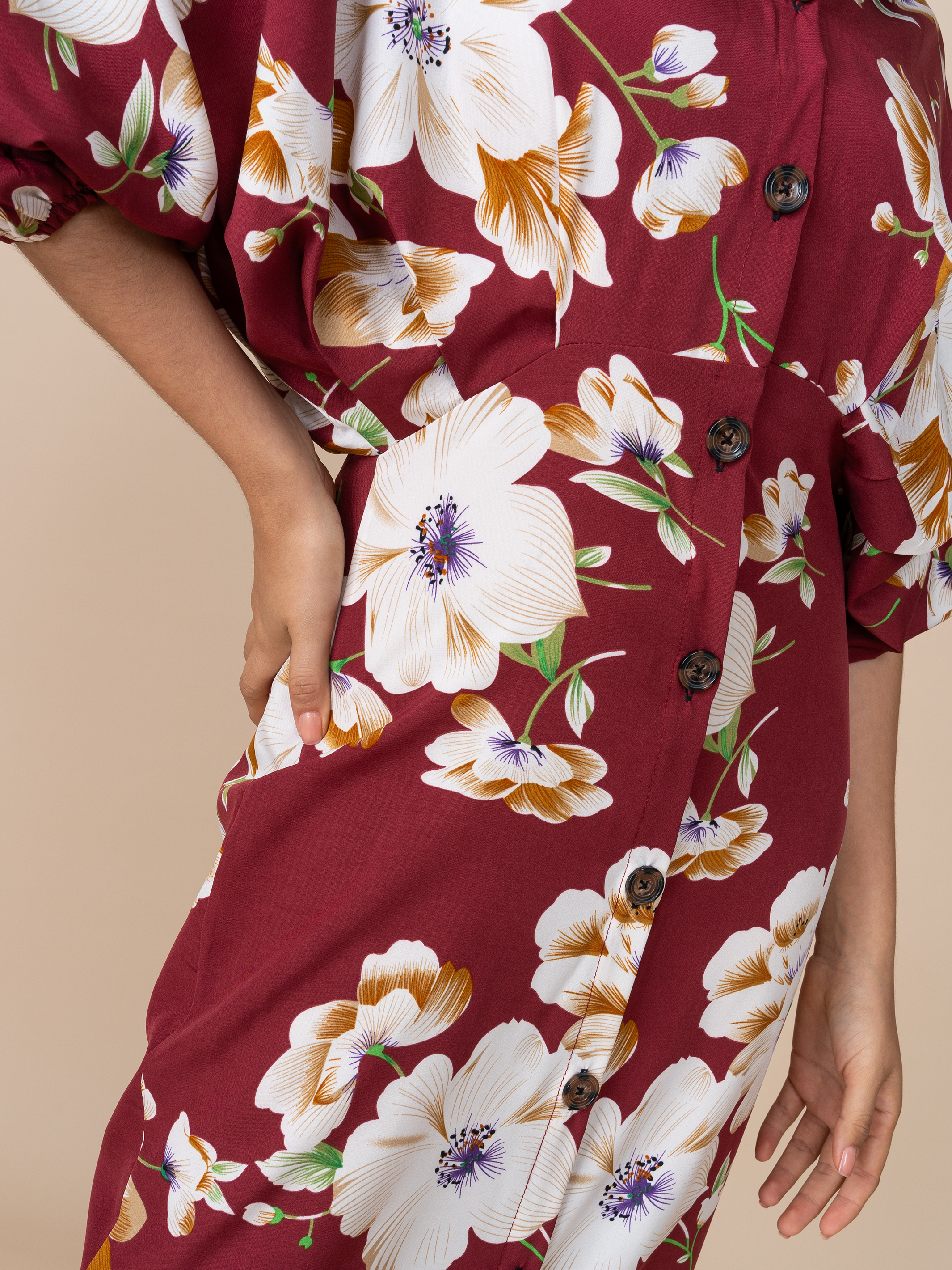 Vestido Kimono Guinda