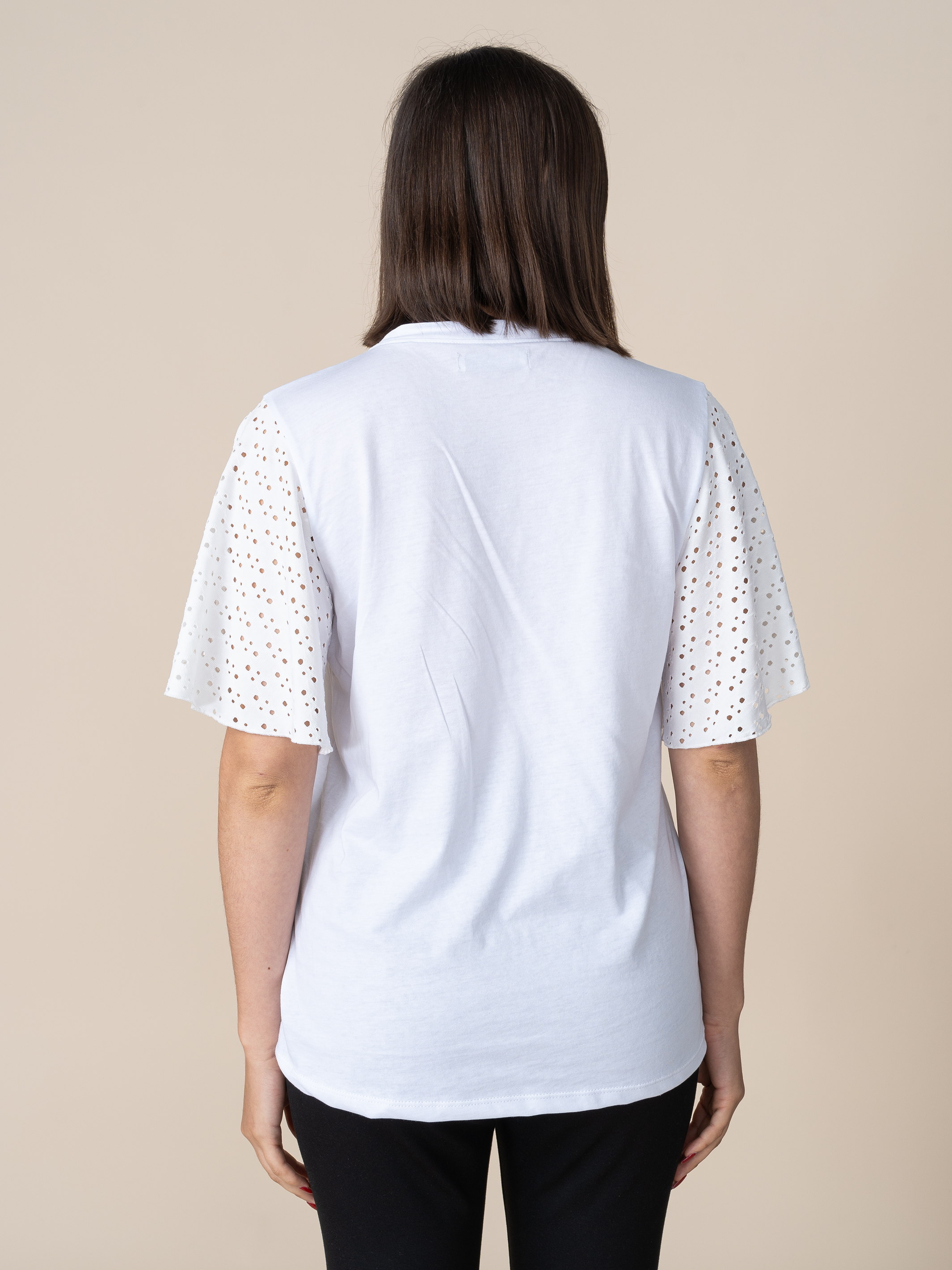 Polo Alegra Manga Broderie Blanco