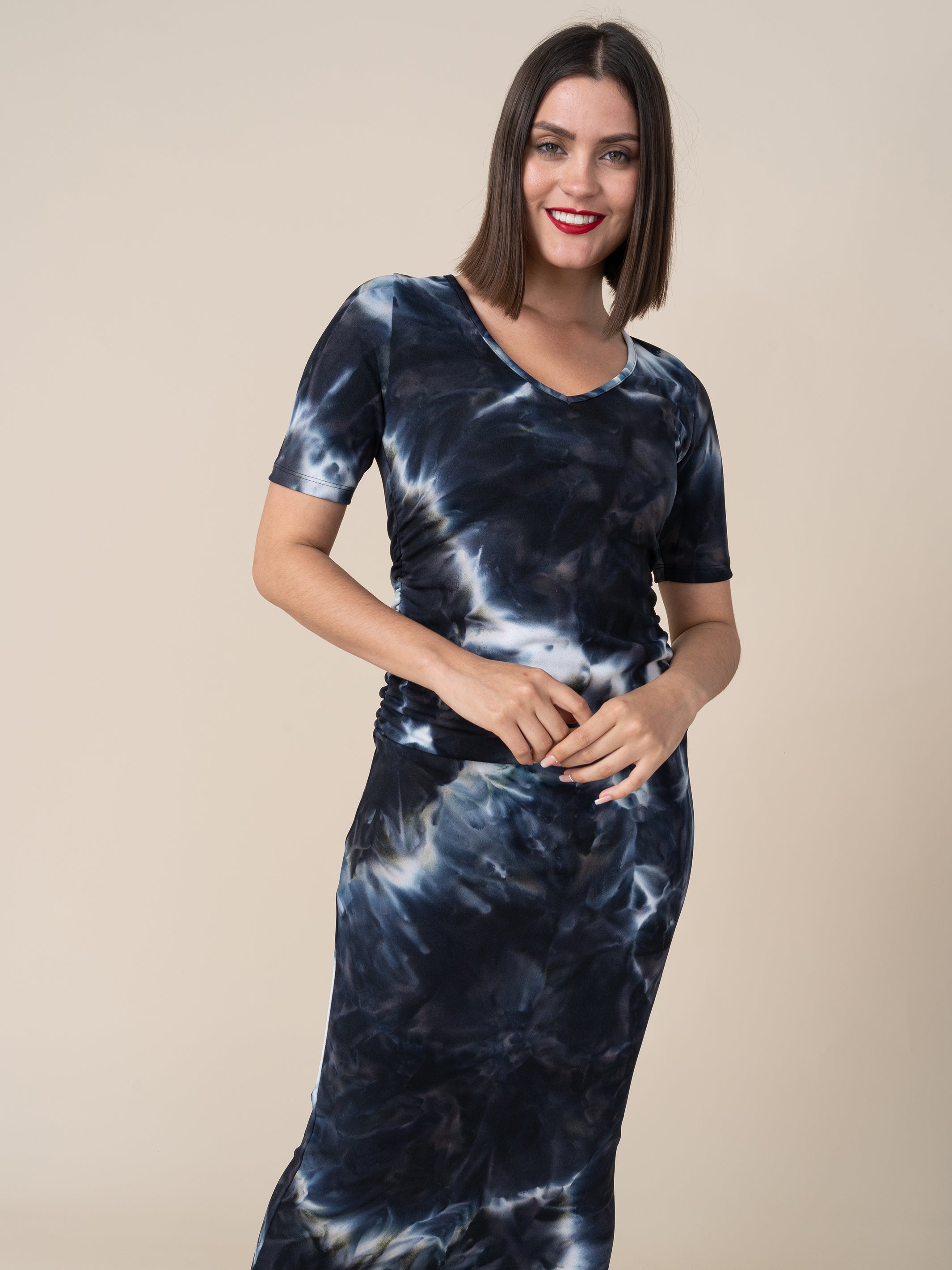Vestido Laura Estampado Azul