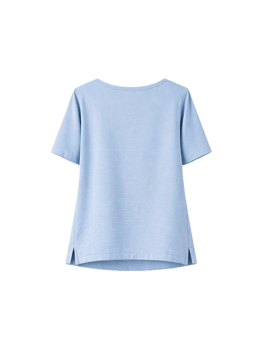 Blusa Básica en Celeste
