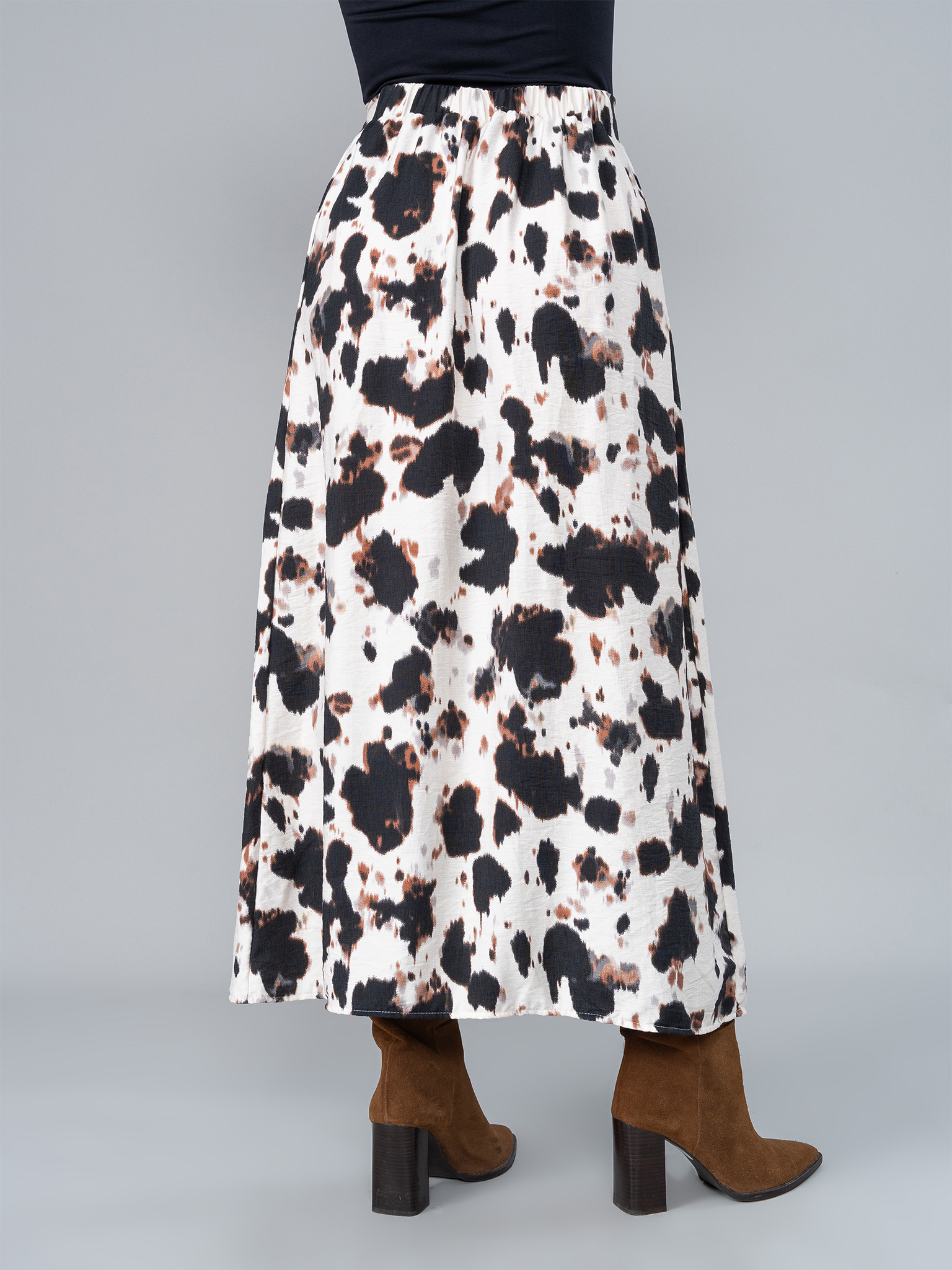 Falda Larga Lira Estampada