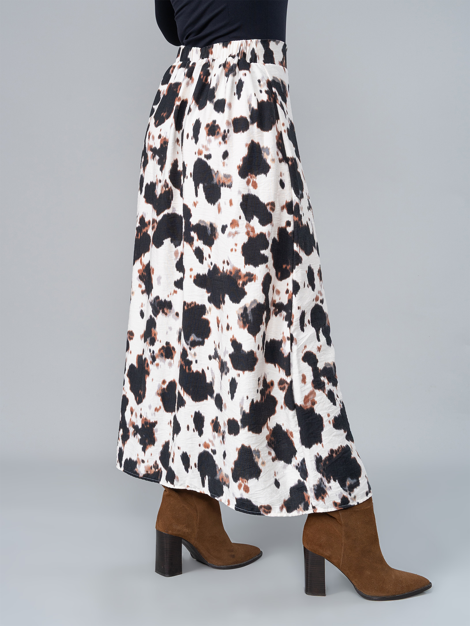 Falda Larga Lira Estampada