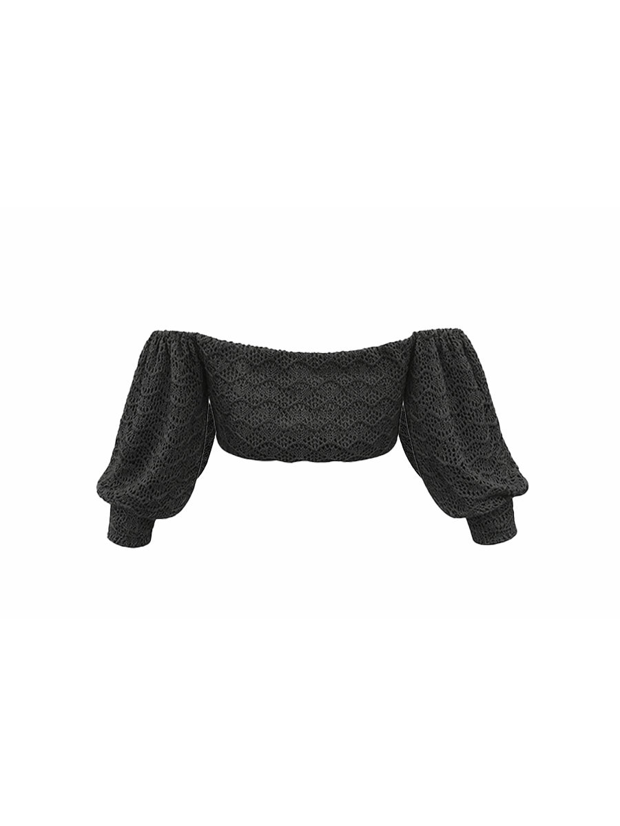 Top Tejido Pao Negro