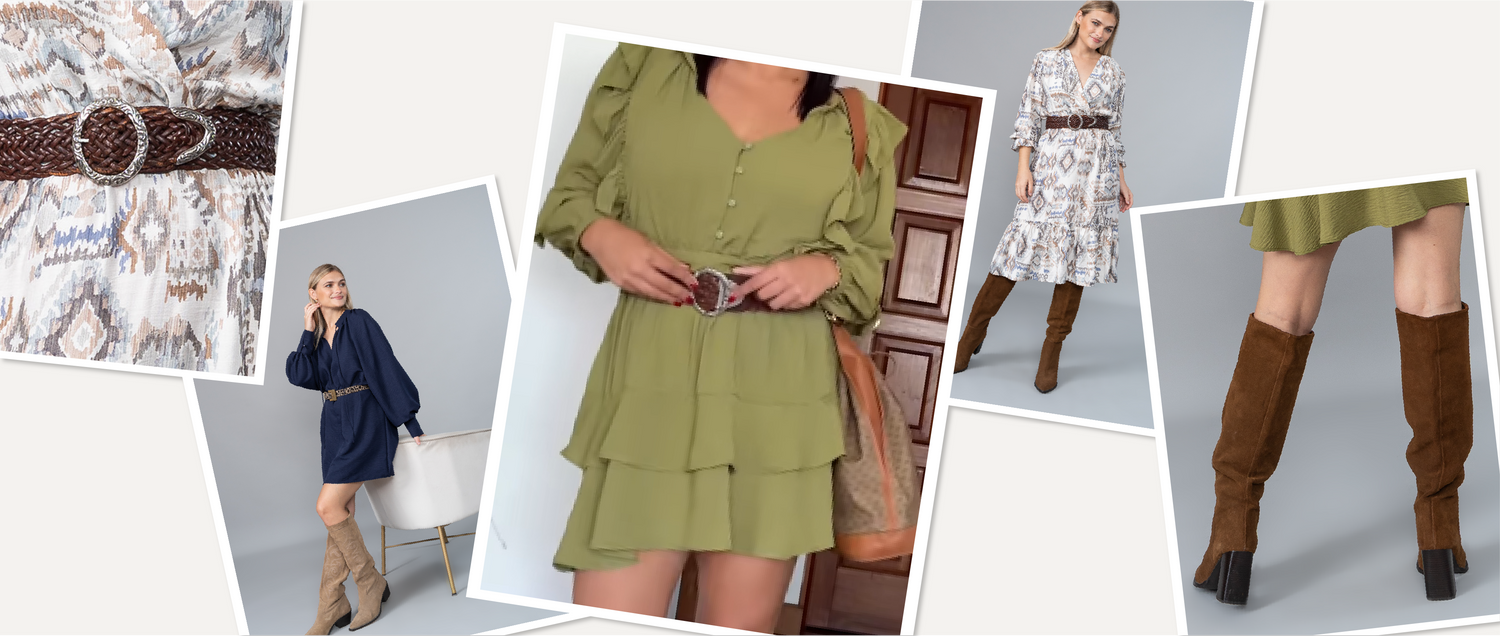 Vestidos con botas largas: La combinación perfecta para un otoño con estilo
