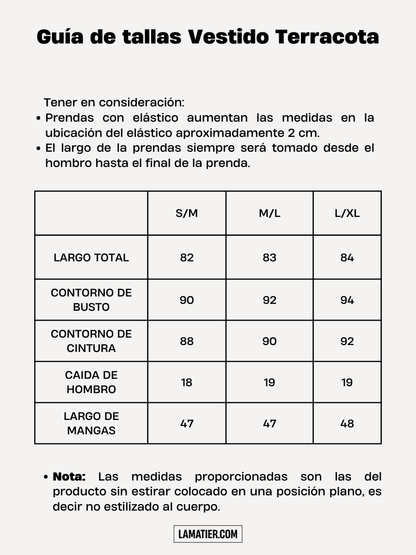 Vestido Belén Terracota