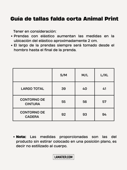 Falda Corta Animal Print