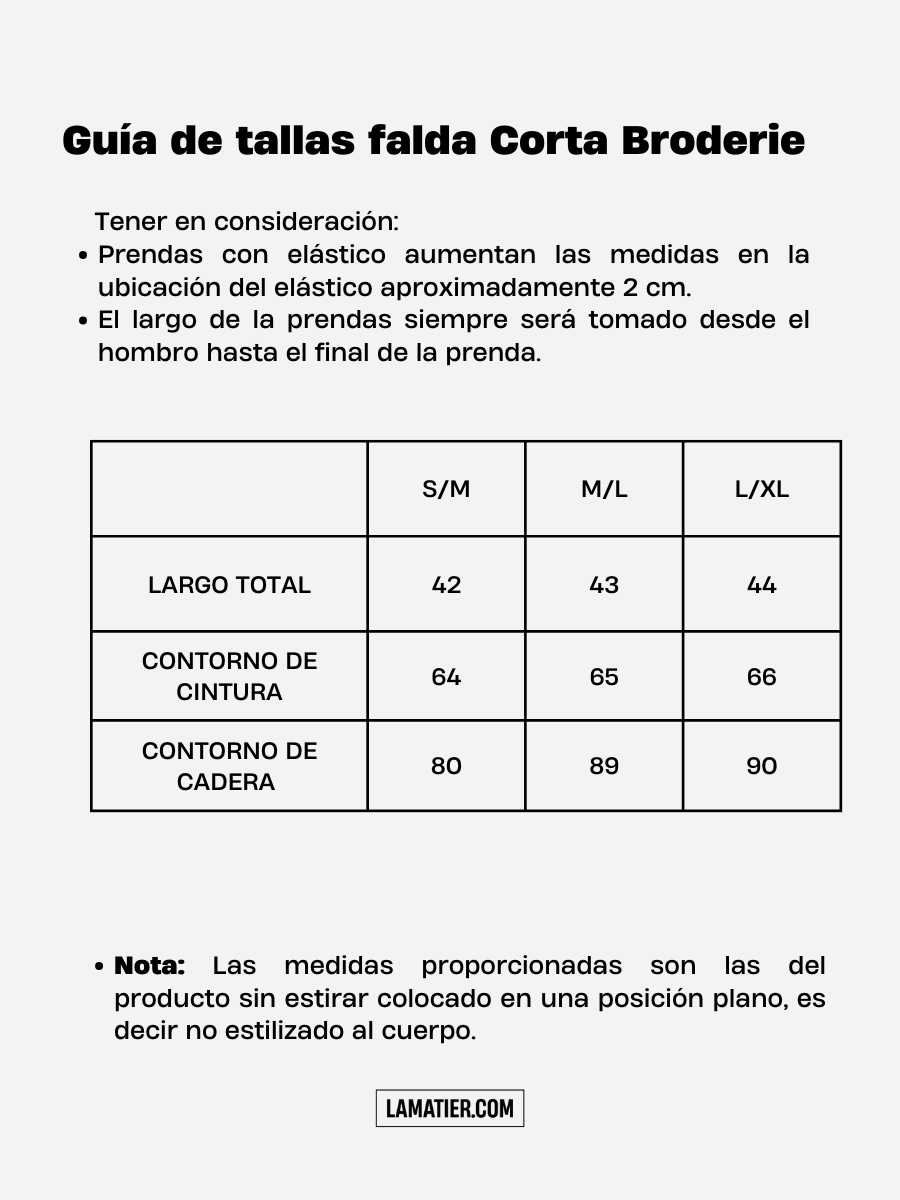 Falda Corta Broderie Negra