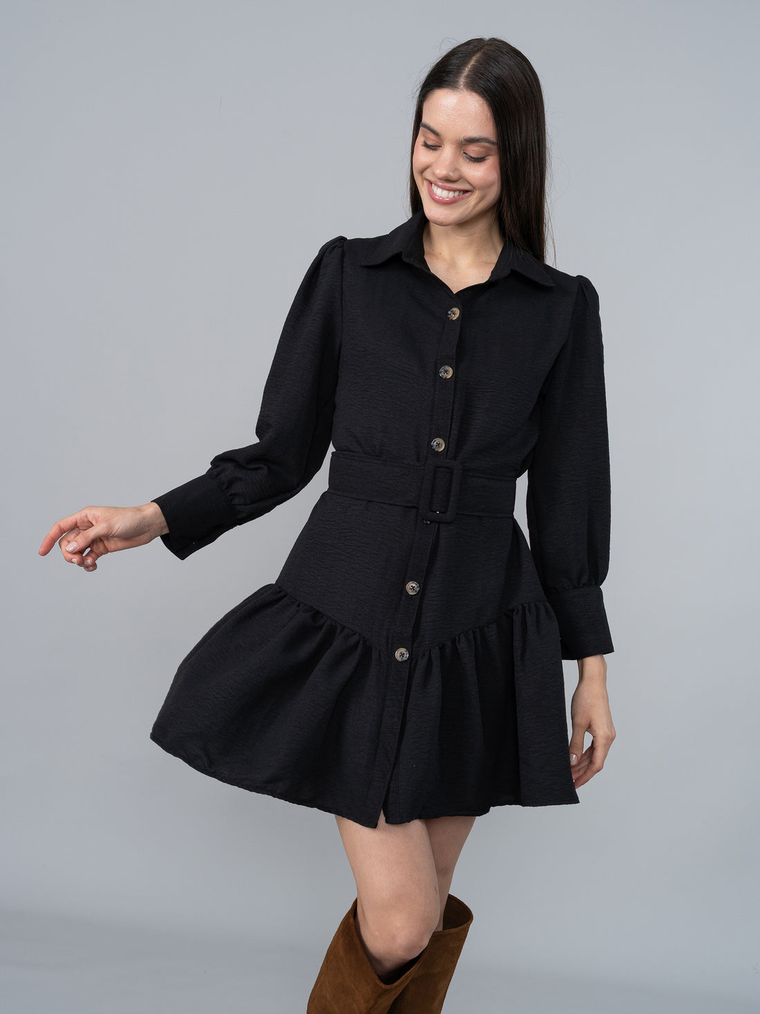 Vestido Alba 2.0 Negro en Chalis