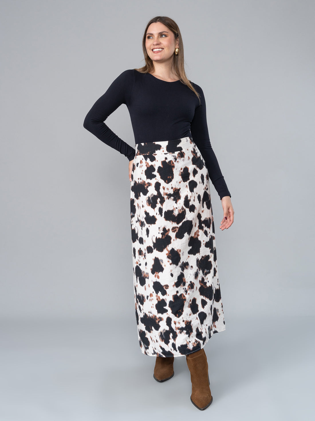 Falda Larga  Lira Estampada
