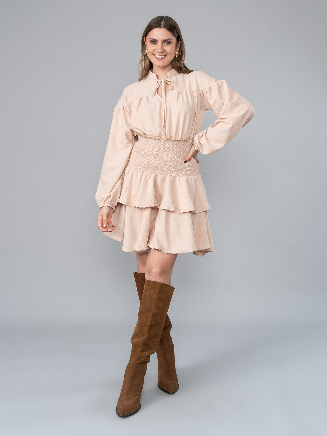 Vestido Ada Beige en Genova