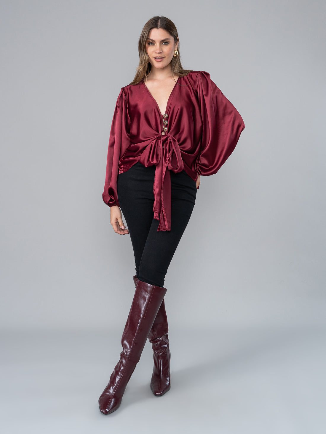 Blusa Lissy  Guinda