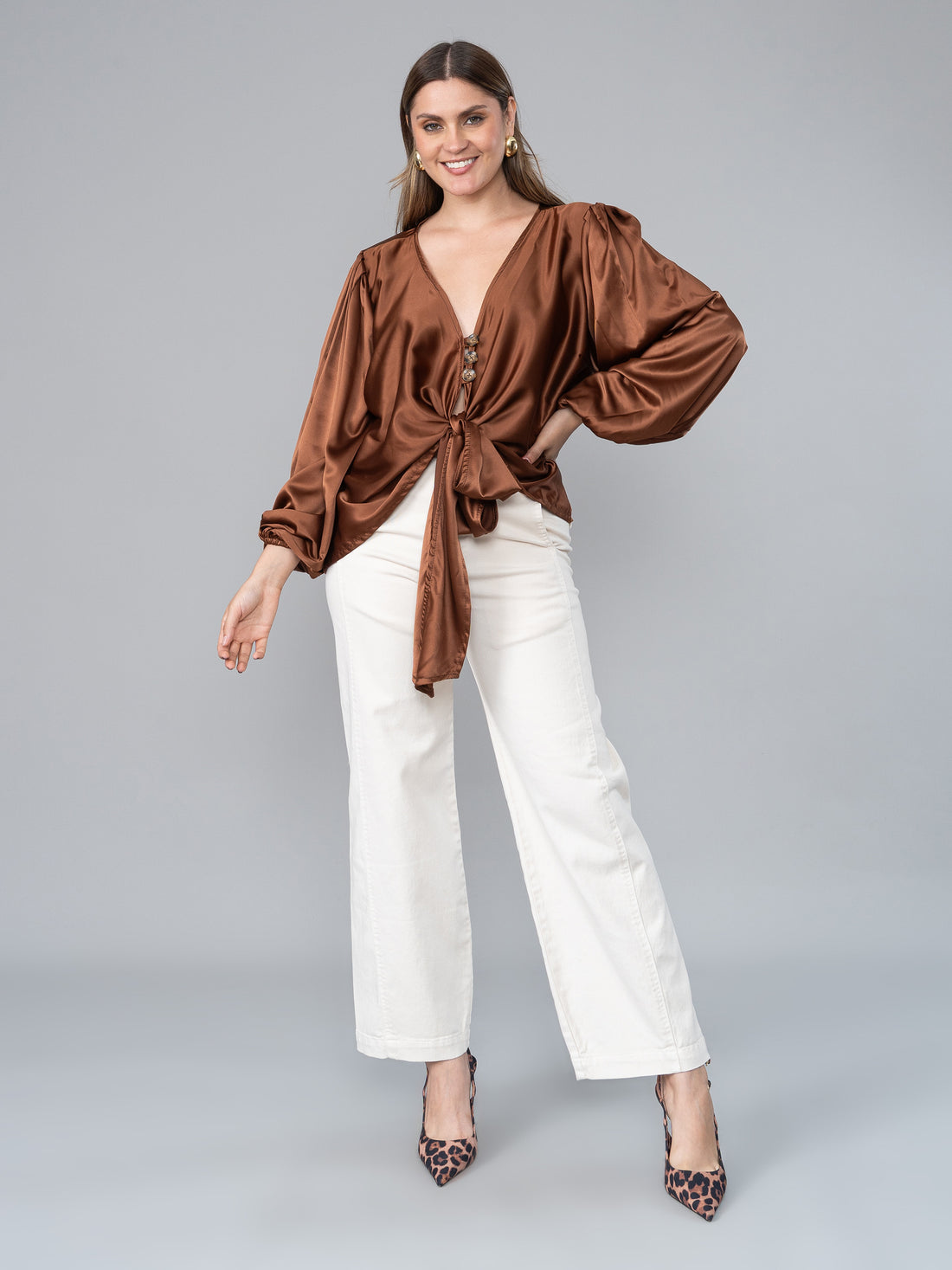 Blusa Lissy  Marrón