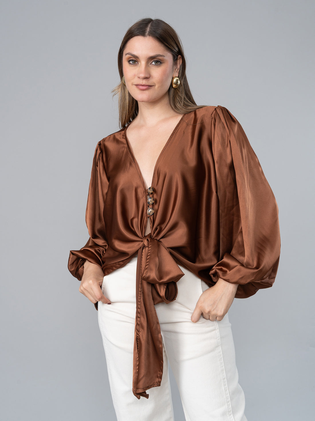 Blusa Lissy  Marrón