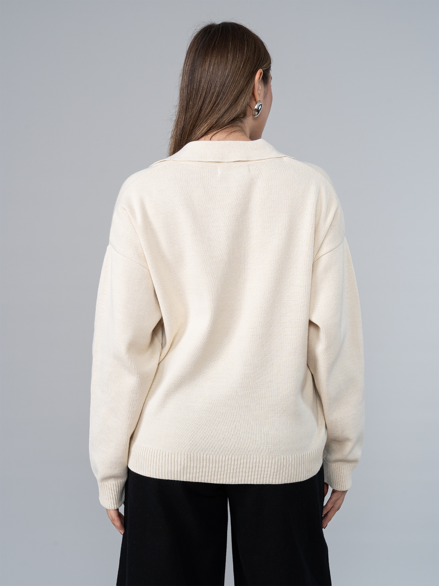 Chompa Tejida Camisera Kelly Beige