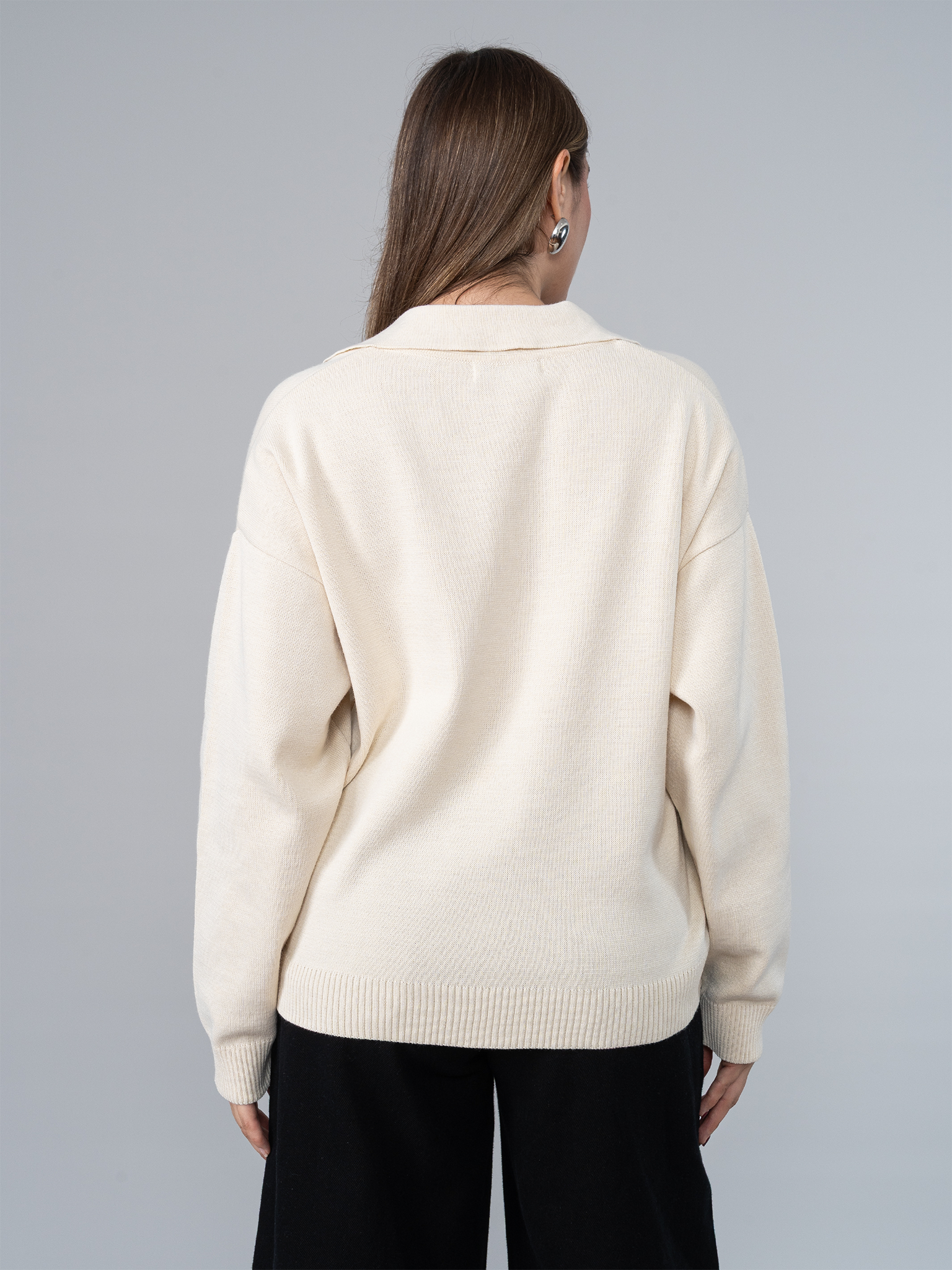 Chompa Tejida Camisera Kelly Beige