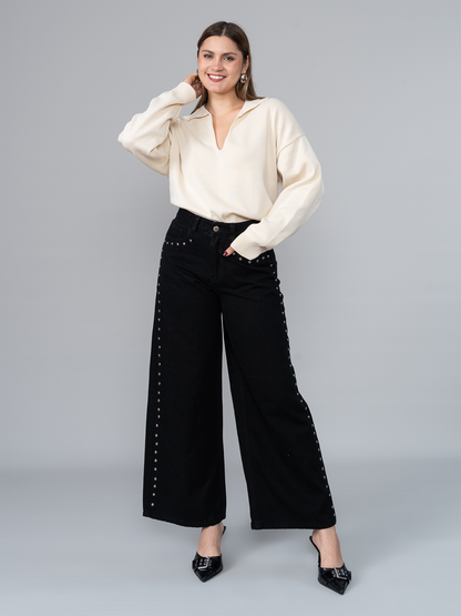 Chompa Tejida Camisera Kelly Beige