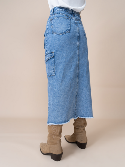 Falda Denim Sofia Azul