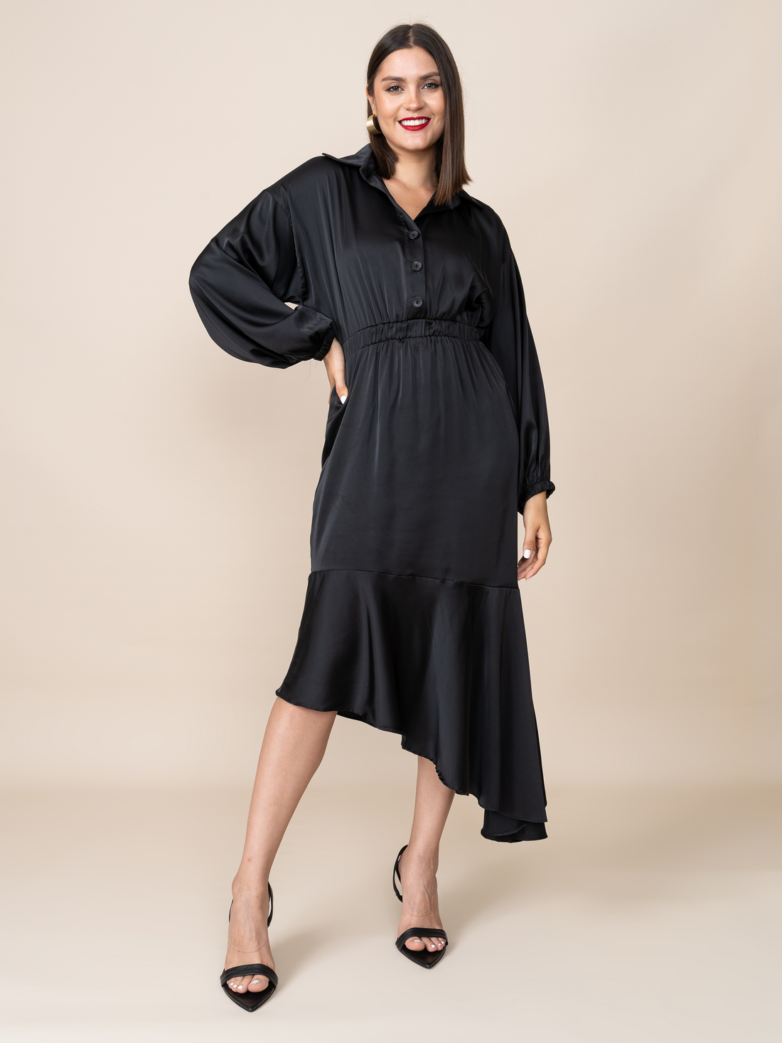Vestido de Seda Jimena Negro