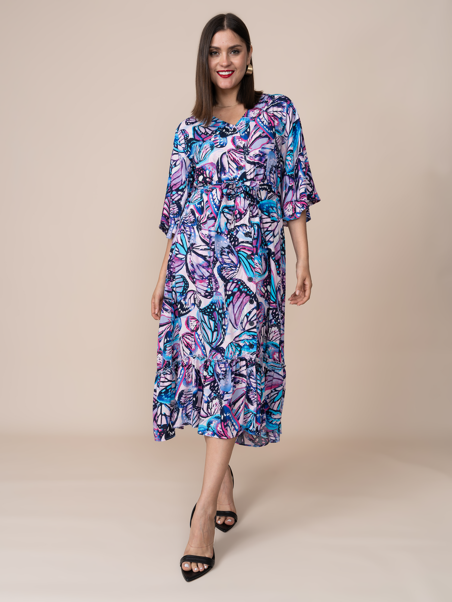 Vestido Mónica Estampado Mariposa
