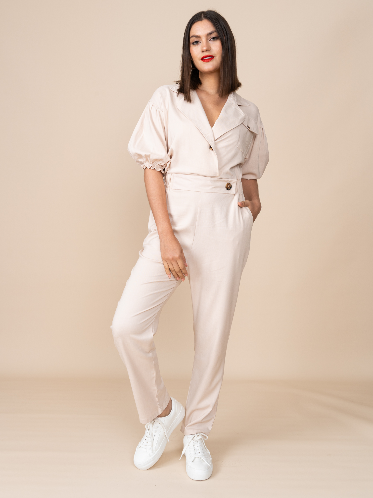 Enterizo Thalia Beige