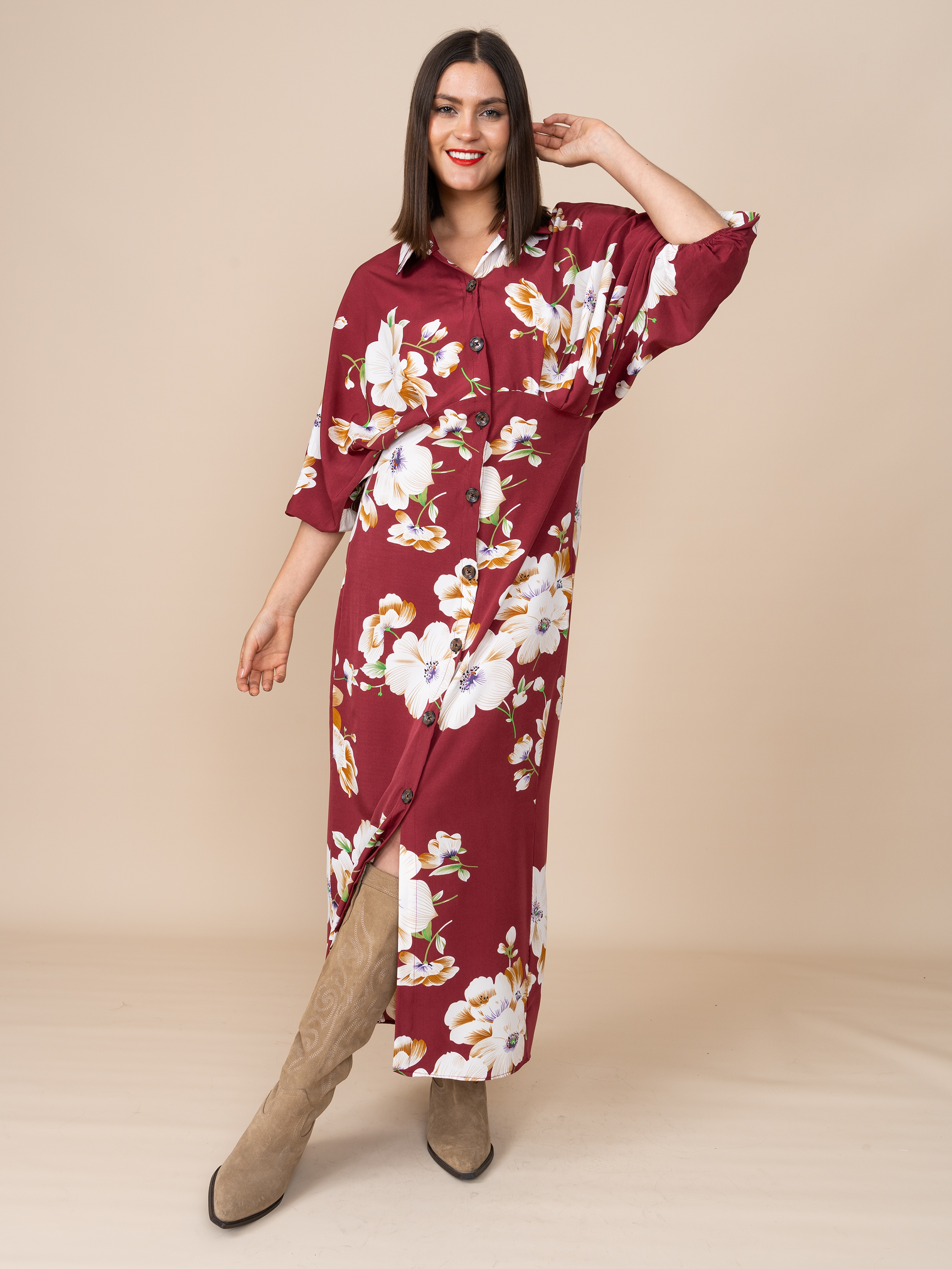 Vestido Kimono Guinda
