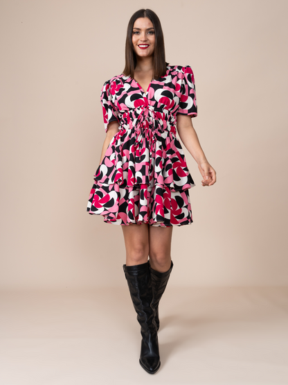Vestido Amy Estampado Rosado