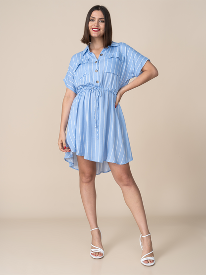 Vestido Barbara Rayas Celeste