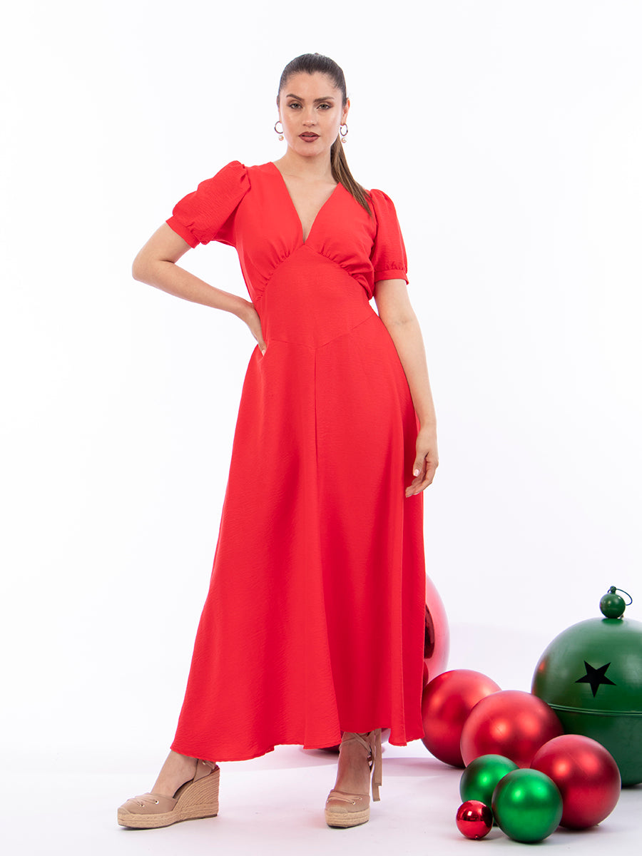 Vestido Helena Polka Rojo