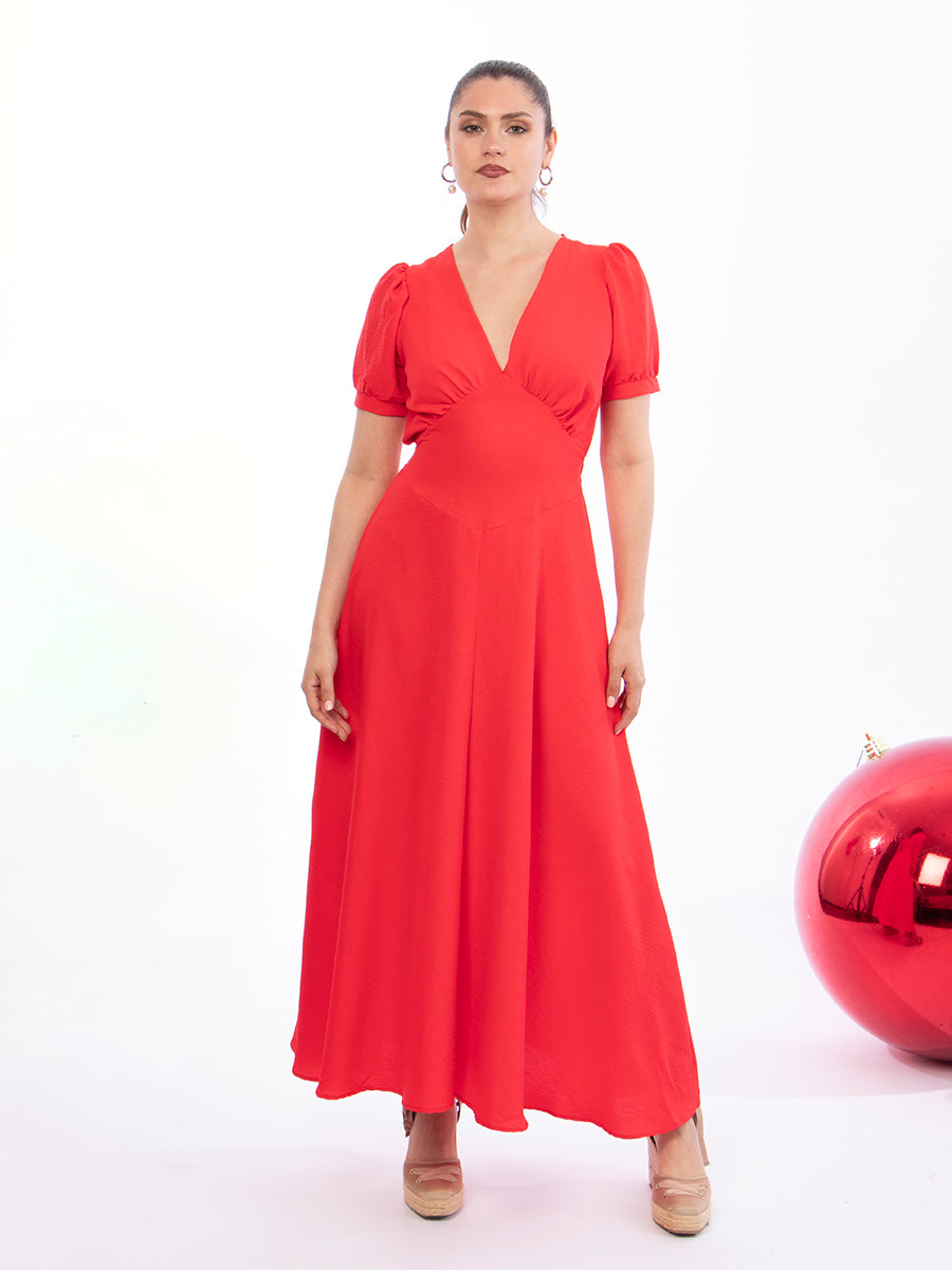 Vestido Helena Polka Rojo