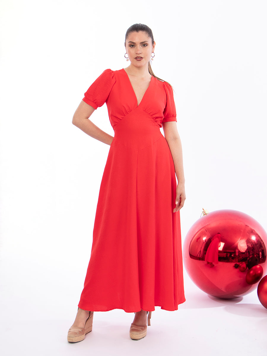 Vestido Helena Polka Rojo