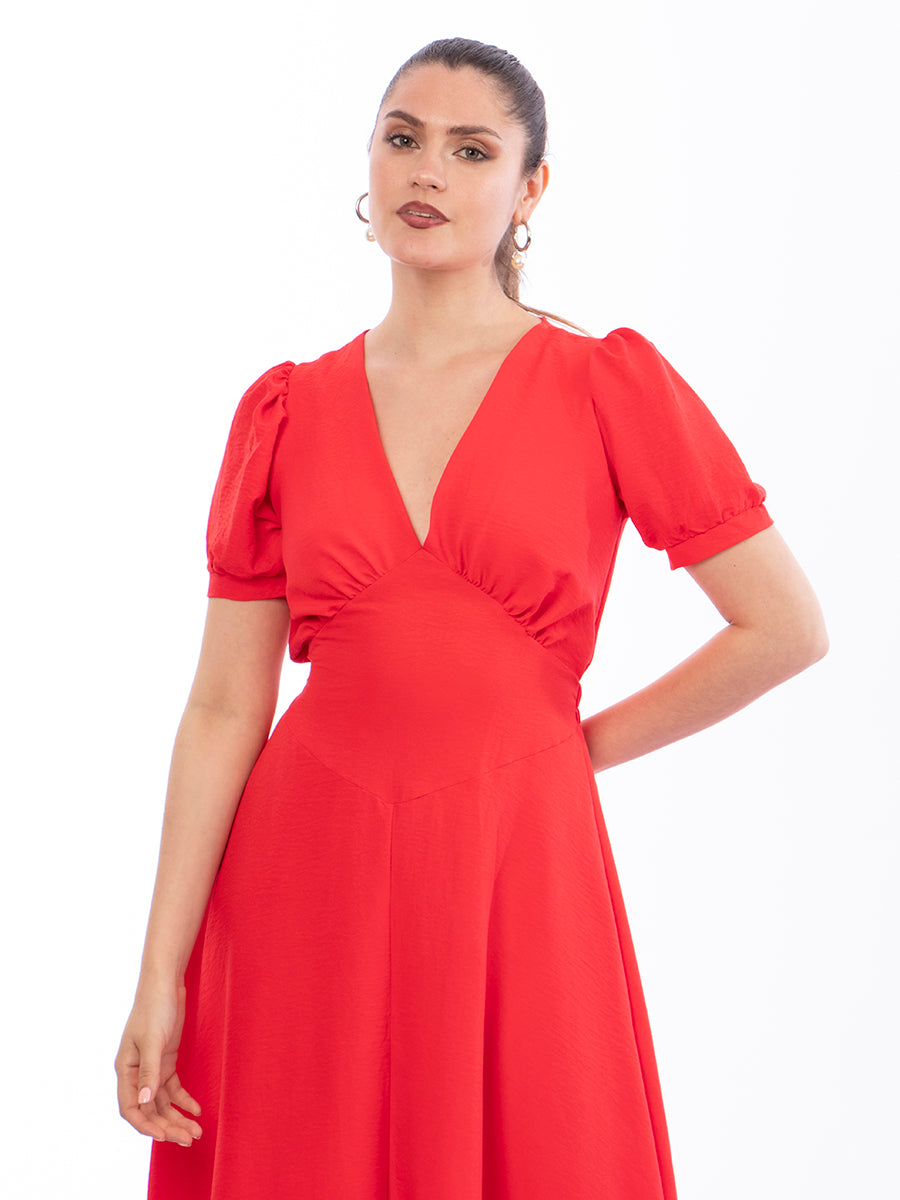 Vestido Helena Polka Rojo