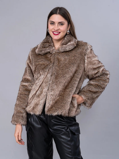 Abrigo Fur Caramelo - SACO de La Matier