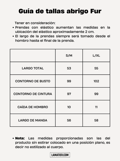 Abrigo Fur Plata - SACO de La Matier