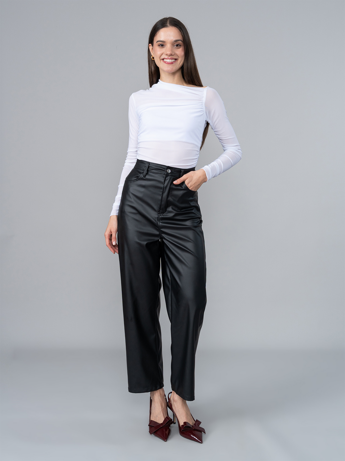 Pantalón Ani Negro en Cuerina