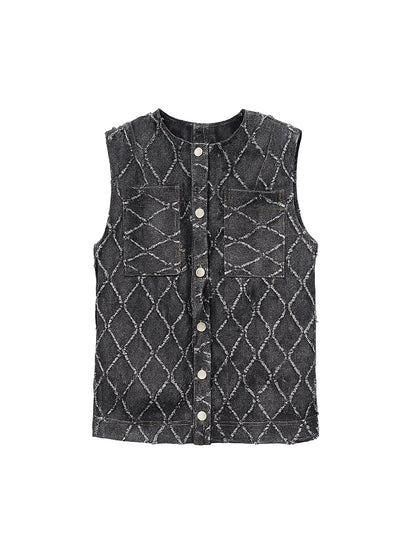 Chaleco Chambray Negro