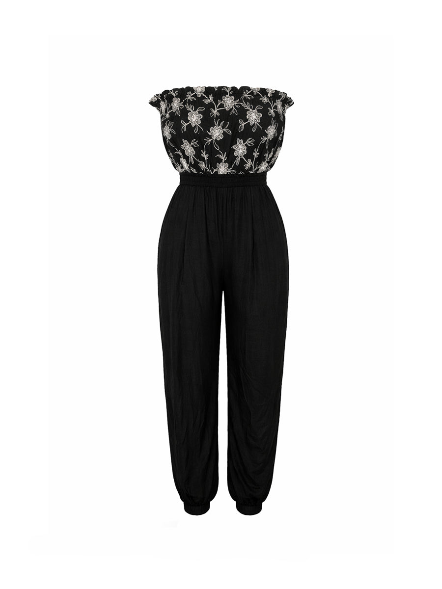 Enterizo Dora Estampado Negro