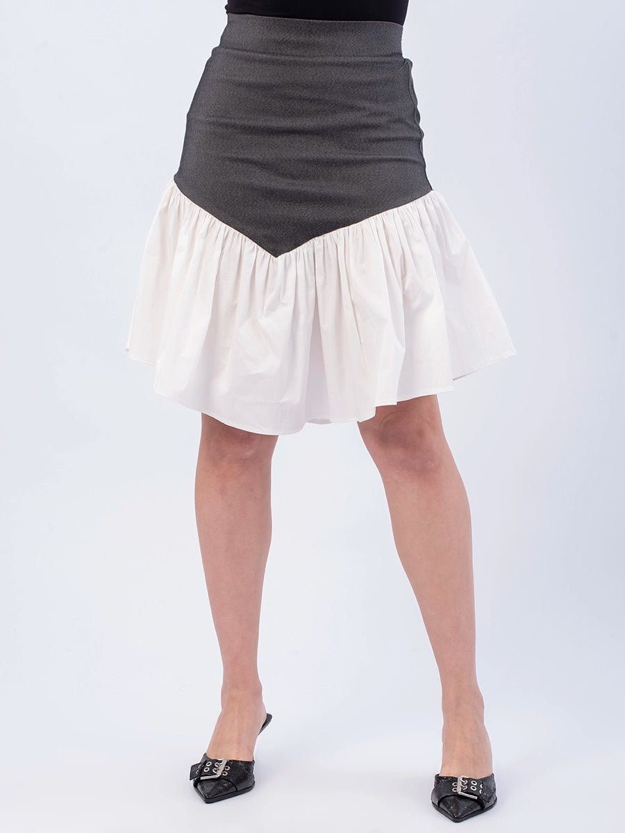 Falda Isabella Chambray Negro