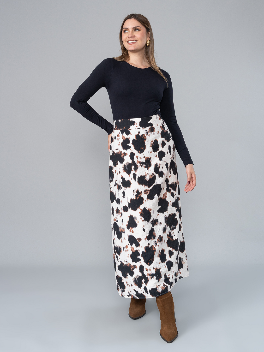 Falda Larga  Lira Estampada